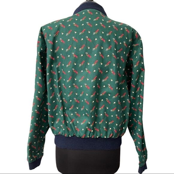 Vintage Vera Bradley Golf Club Print Reversible Bomber Jacket Size S - Picture 9 of 12